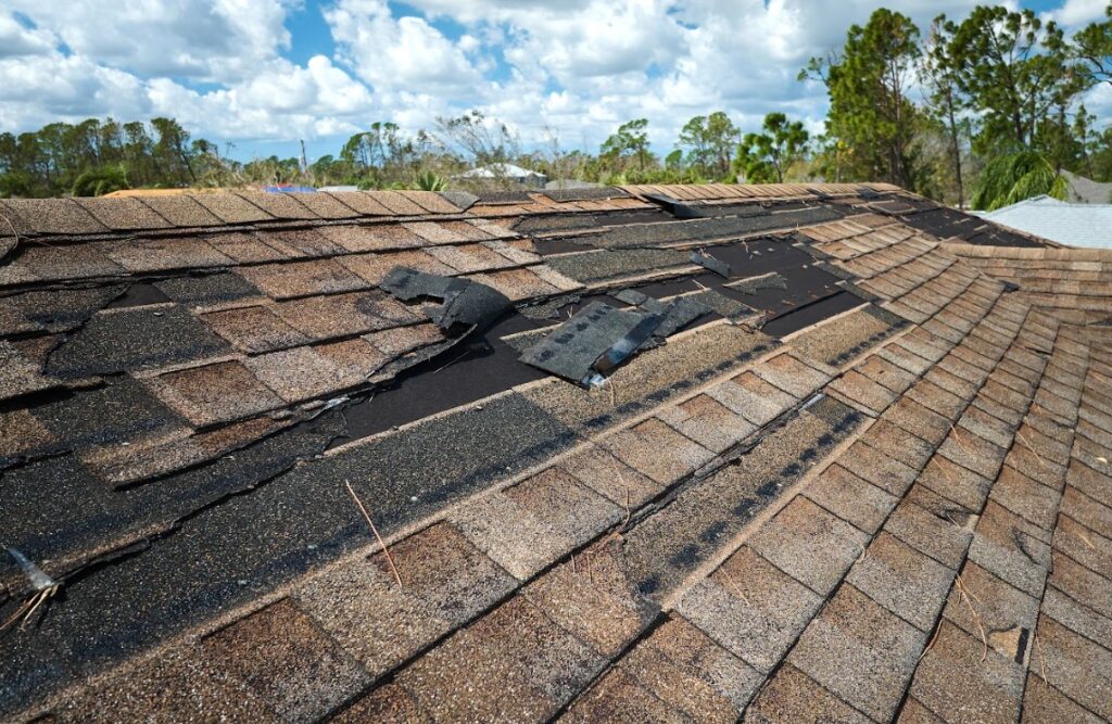 missing shingles after storm in Rockford